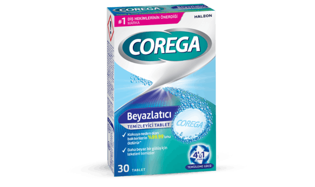 Corega Beyazlatıcı Temizleyici 30 Tablet - (SKT: 03/2027)