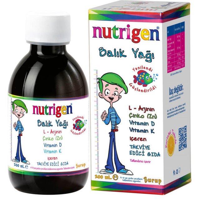 Nutrigen Balık Yağı Şurubu 200 ml - (SKT: 06/2025)