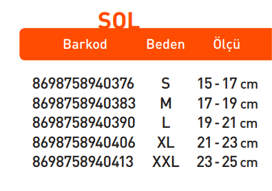 Luxor Örgü El Bilek Ateli Sol M:17-19 (508)