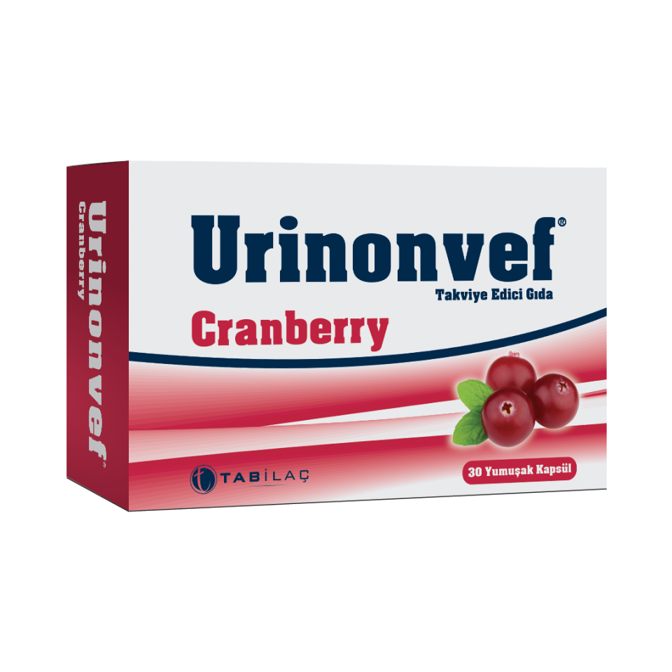 Urinonvef Cranberry 30 Yumuşak Kapsül - (SKT: 01/2028)