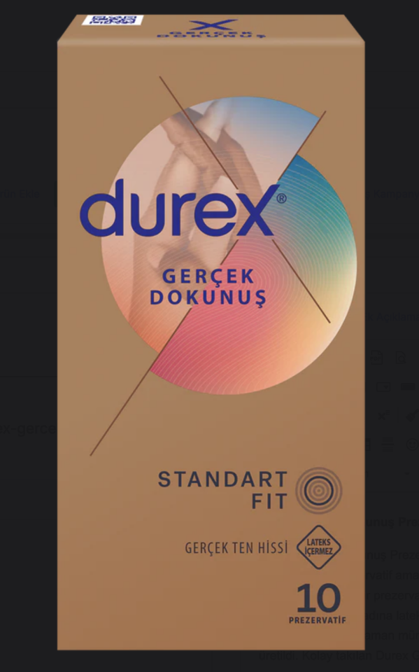 Durex Gerçek Dokunuş Gerçek Ten Hissi Prezervatif 10'lu - (SKT: 09/2027)
