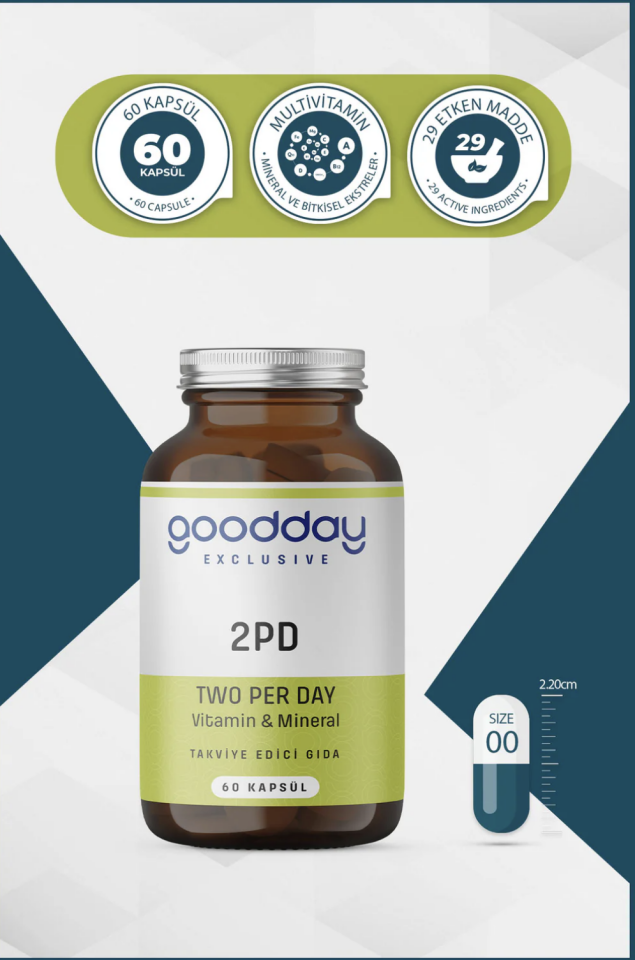 Goodday 2PD Two Per Day 60 Kapsül - (SKT: 01/2028)