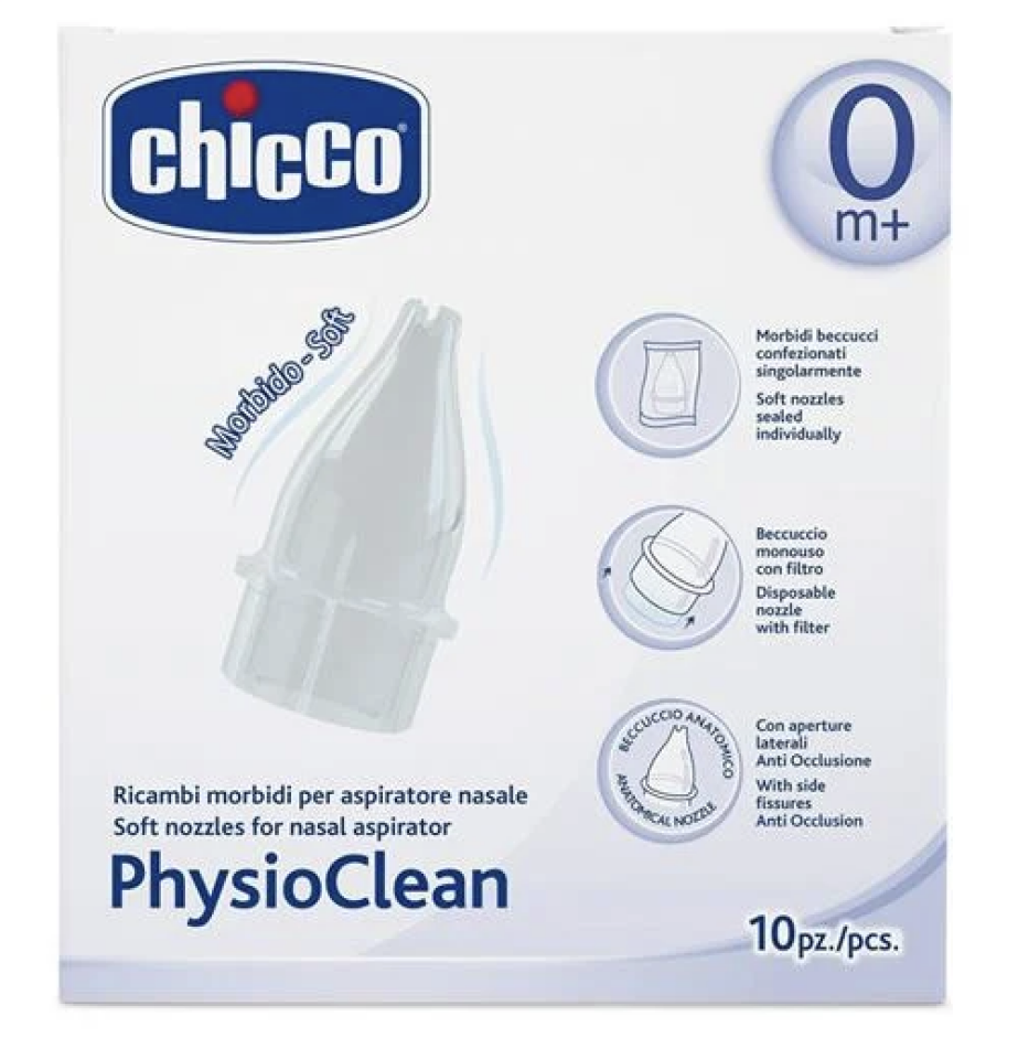Chicco Physio Clean Burun Aspiratörü Yedek Ucu 10'lu - (SKT: 03/2029)