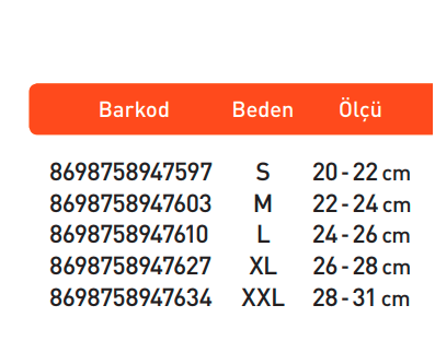 Luxor Sekiz (8) Bandaj Ayak Bilekliği S:20-22 (214)