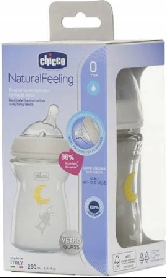Chicco Natural Feeling Cam Biberon 250 ml + Biberon Emziği Hediyeli