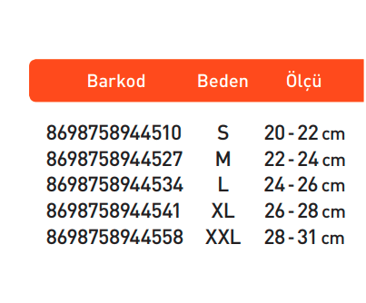 Luxor Örgü Aşil Tendon Bandı S:20-22 (108)