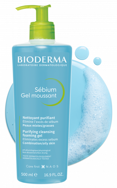 Bioderma Sebium Foaming Gel 500 ml - (SKT: 04/2027)