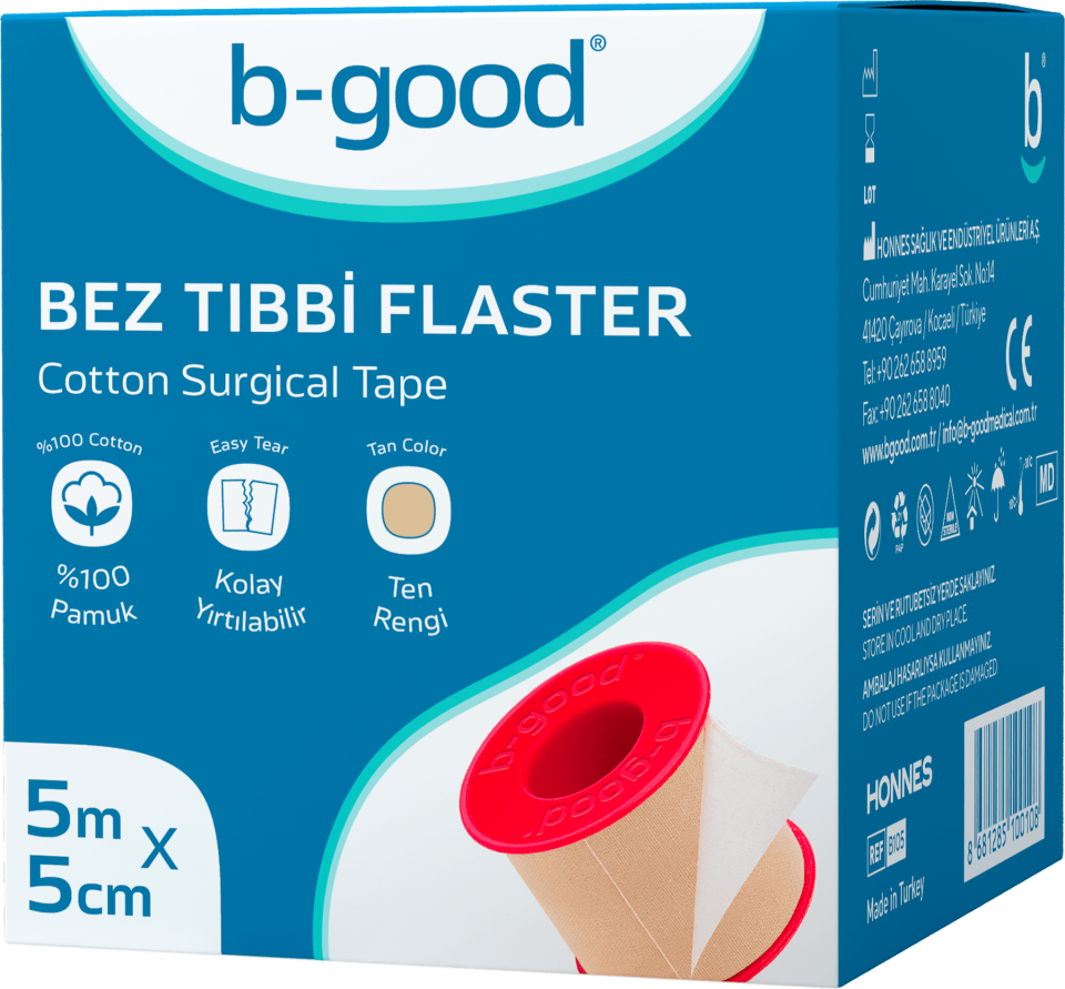 B-Good Esnek Tıbbi Flaster 5 m x 5 cm - (SKT: 02/2030)