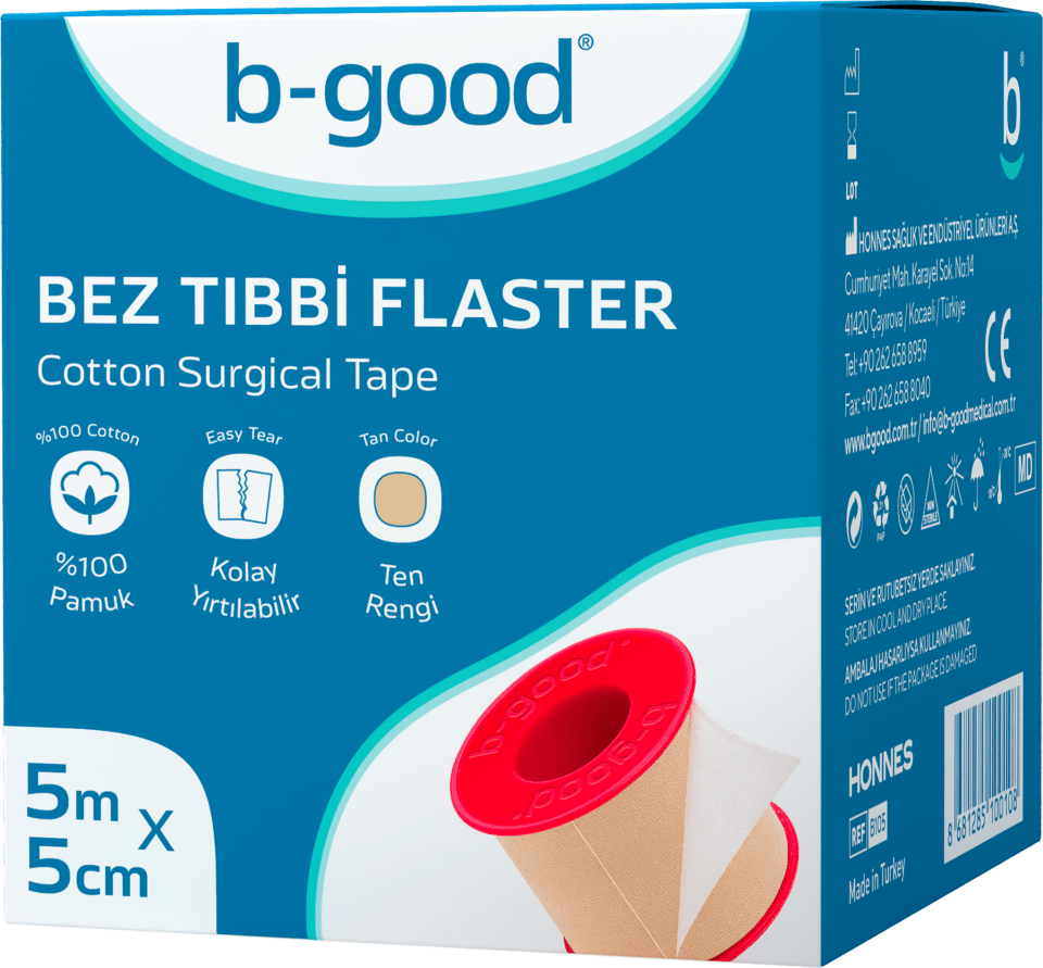 B-Good Esnek Tıbbi Flaster 5 m x 5 cm - (SKT: 02/2030)