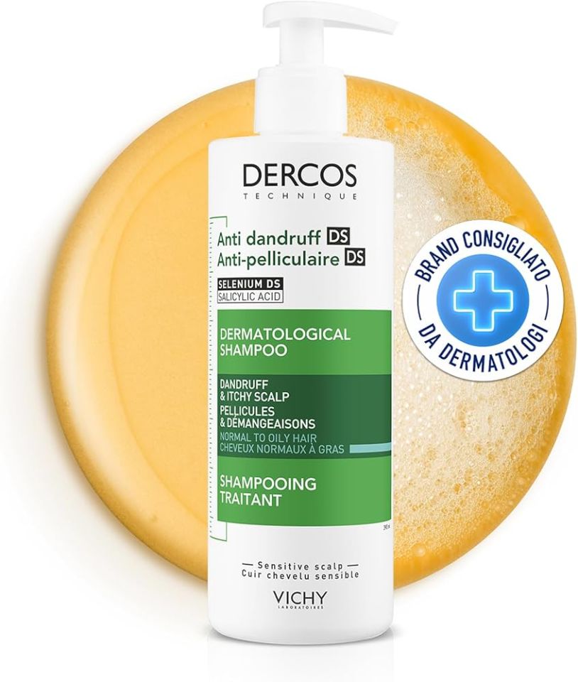 Vichy Dercos Шампоан против пърхот за нормална и мазна коса 390 мл