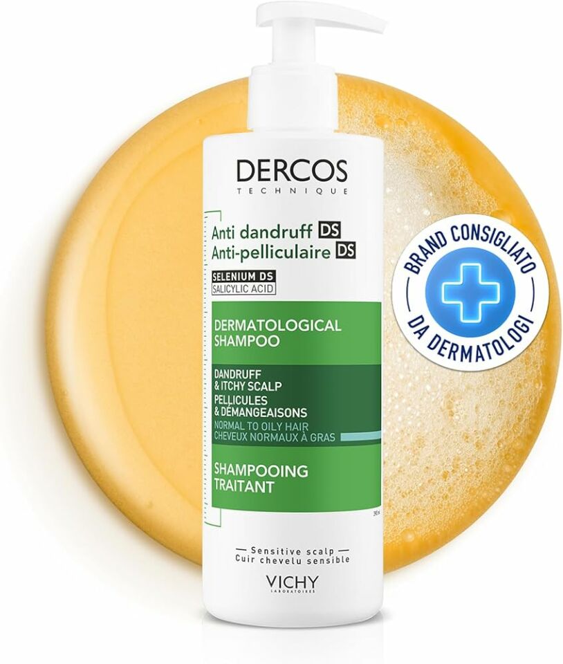 Vichy Dercos Шампунь против перхоти для нормальных и жирных волос 390 мл