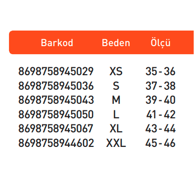 Luxor Silikon Tabanlık Kumaşlı XL:43-44 (605)