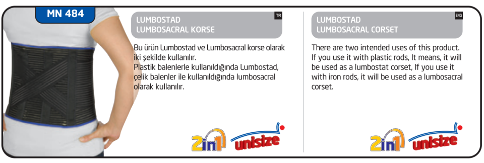Minion Lumbostad Lumbosacral Korse - Standart Size