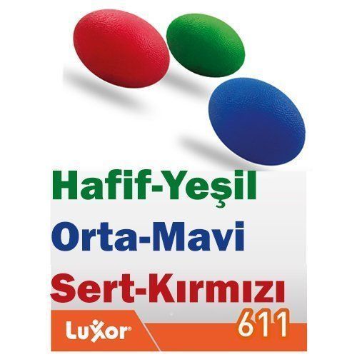 Luxor Silicone Hand Rehabilitation Ball (Hard-Red) (611)