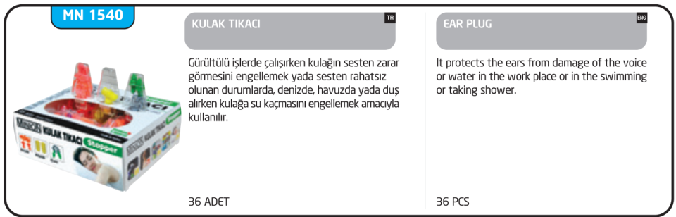 Minion Silikon Kulak Koruyucu 36'lı Set