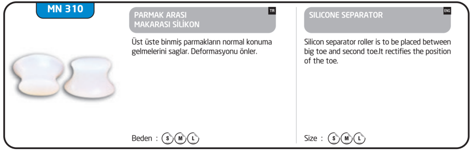 Minion Silikon Parmak Arası Makarası No: 3