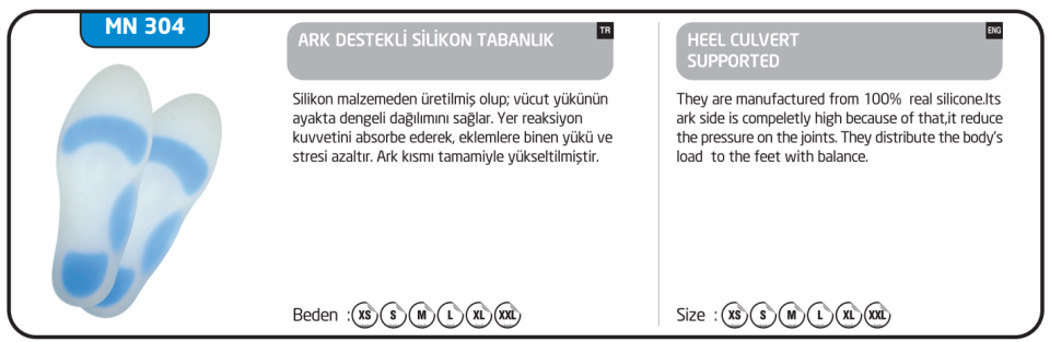 Minion Ark Destekli Silikon Tabanlık Small No: 37-38