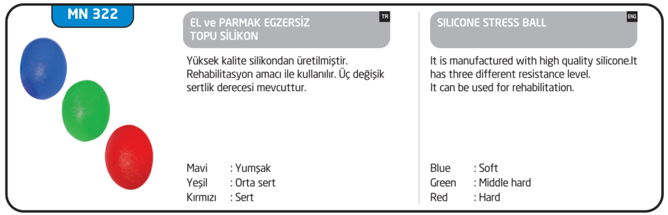 Minion El ve Parmak Egzersiz Topu Kırmızı Sert