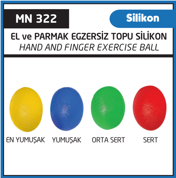 Minion El ve Parmak Egzersiz Topu Orta Sert