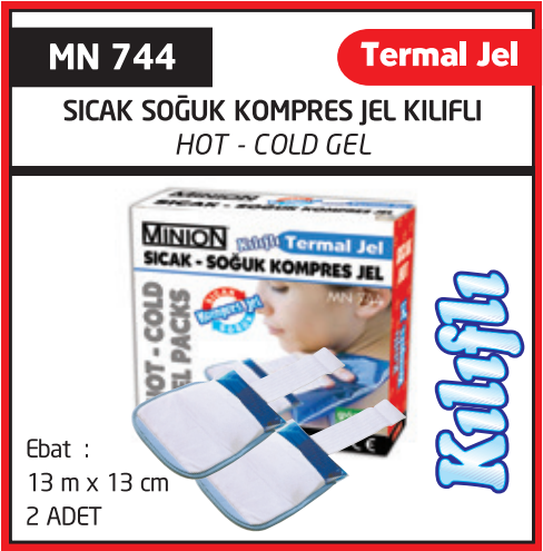 Minion Termojel Sıcak-Soğuk Kompres Lüx Kılıflı 13x13 cm 2'li
