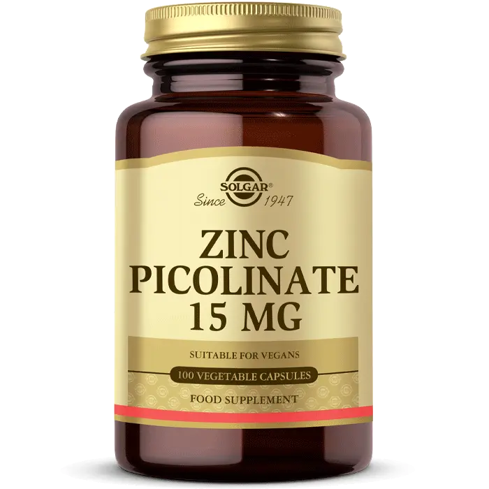 Solgar Zinc Picolinate 15 mg 100 Kapsül - (SKT: 10/2027)