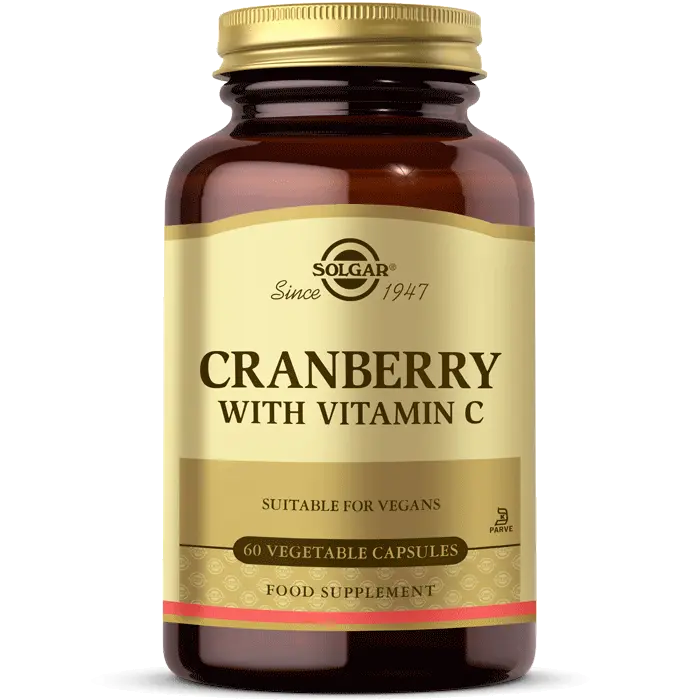 Solgar Cranberry Extract with Vitamin C60 Kapsül - (SKT: 08/2027)