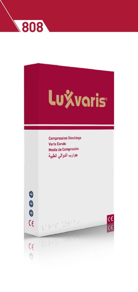 Luxor Varis Çorabı Orta Basınçlı Diz Altı Açık Burun Ten No:3 (808)
