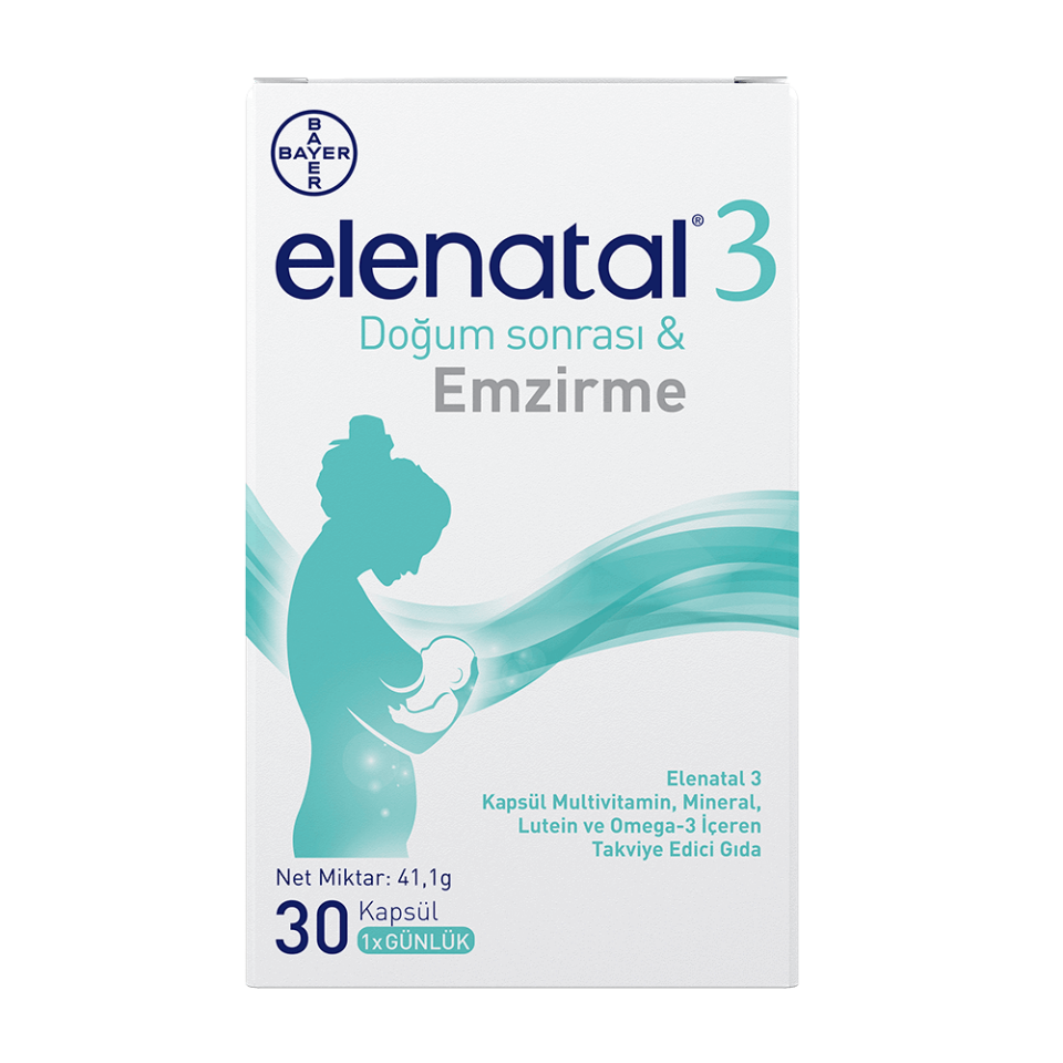 Elenatal 3 30 Capsules - (Expiration Date: 01/2027)