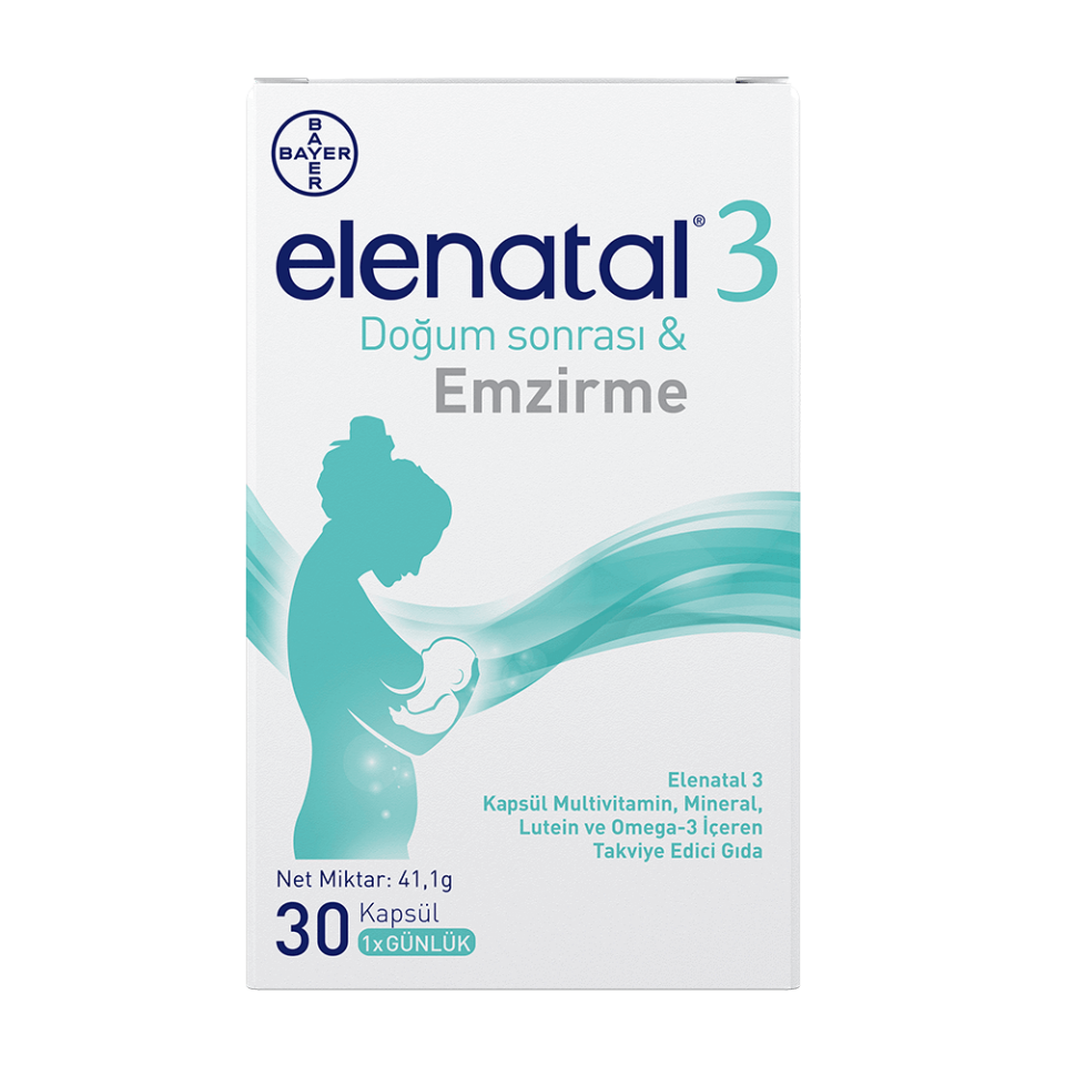 Elenatal 3 30 Capsules - (Expiration Date: 01/2027)