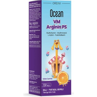 Ocean VM Arginin Ps Ballı Portakal Aromalı Şurup 150 ml - (SKT: 01/2026)
