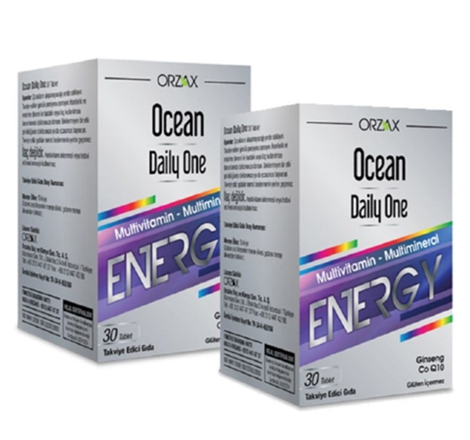 Ocean Daily One Energy 30 Tablet - 1 Alana 1 Bedava - (SKT: 01/2027)