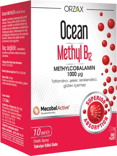 Ocean Methyl B12 Sprey 1000 mg 10 ml - (SKT: 02/2026)