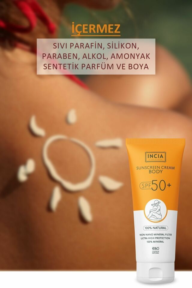 Incia Vücut Güneş Kremi Leke Karşıtı Mineral Filtreli SPF50 150ML - (SKT: 02/2027)