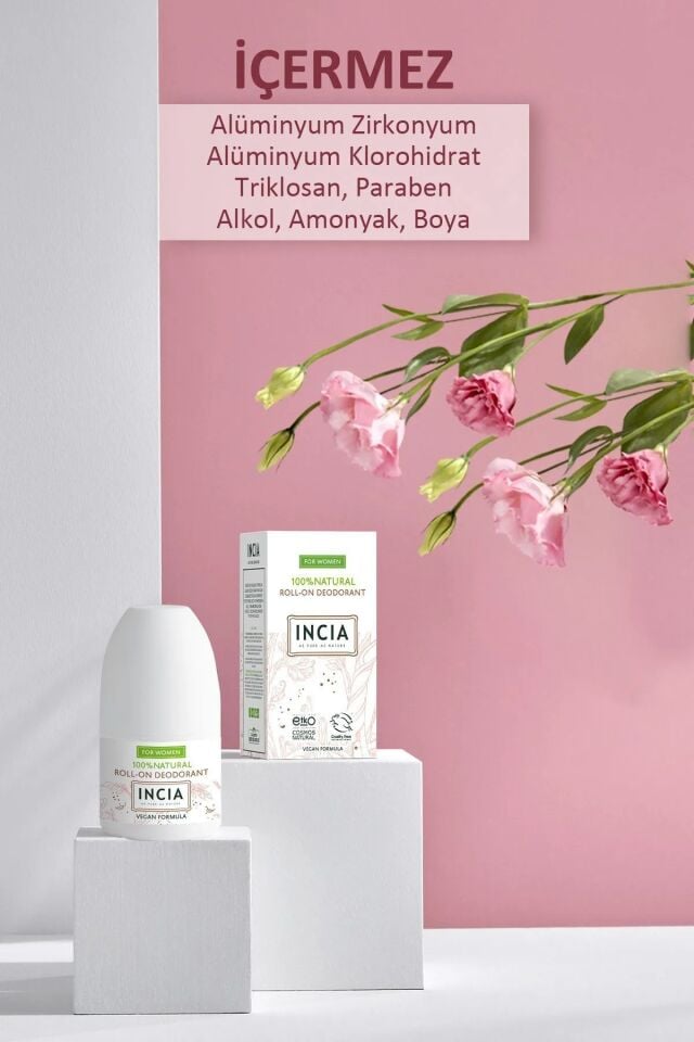 Incia Roll On Deodorant Kadınlar İçin Lekesiz 50ML - (SKT: 11/2026)
