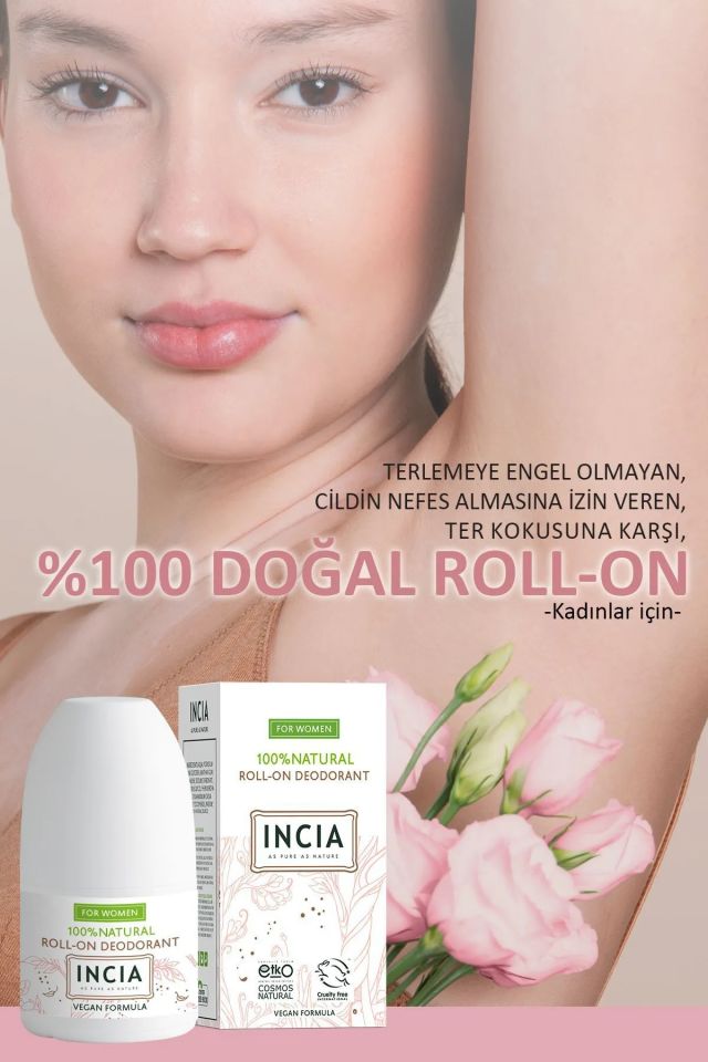 Incia Roll On Deodorant Kadınlar İçin Lekesiz 50ML - (SKT: 01/2026)