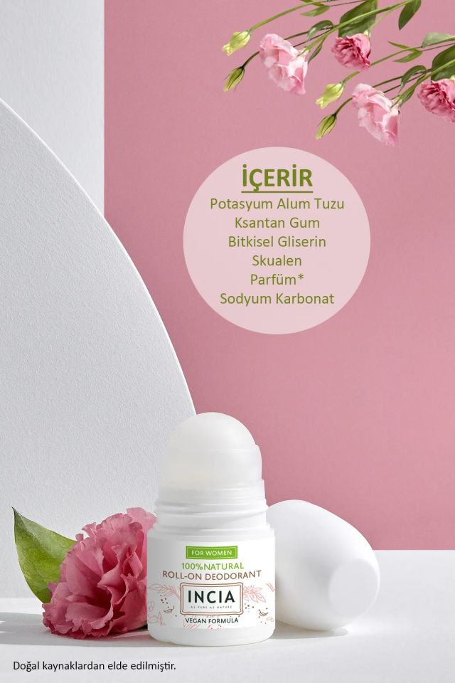 Incia Roll On Deodorant Kadınlar İçin Lekesiz 50ML - (SKT: 01/2026)