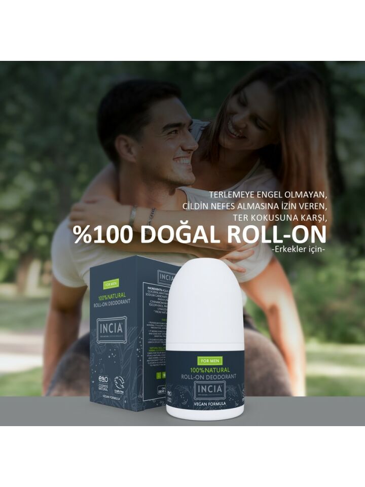 Incia Roll On Deodorant Erkeler İçin Lekesiz 50ML - (SKT: 06/2026)