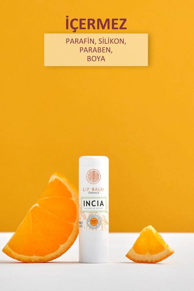 Incia Orange Herbal Moisturizing Lip Care Cream 6GR - (SKT: 11/2026)