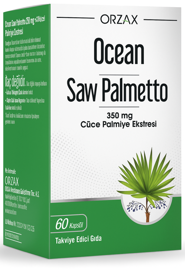 Ocean Saw Palmetto 350 mg 60 Kapsül - (SKT: 01/2026)