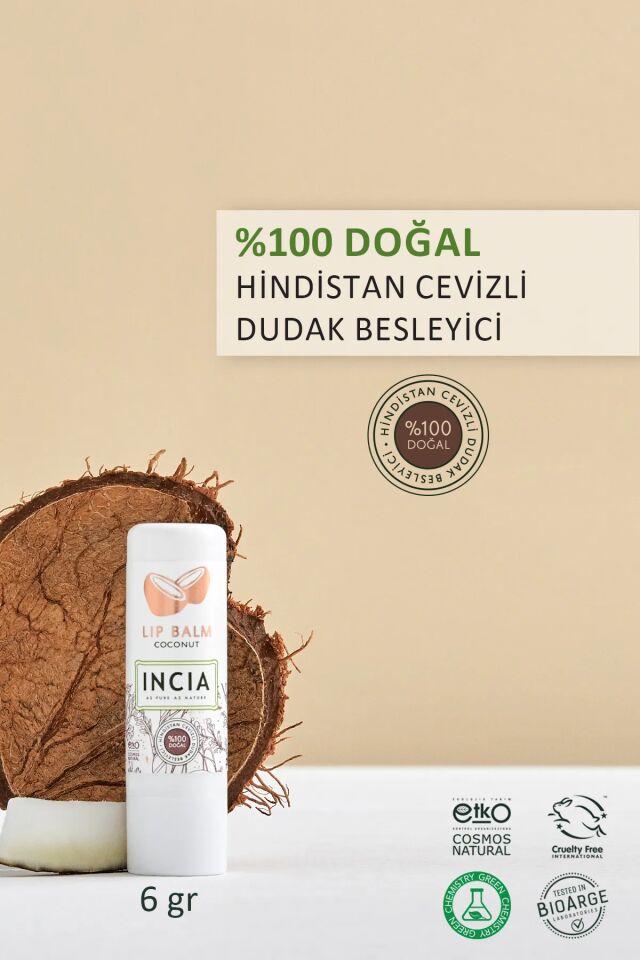 Incia Coconut Herbal Hidratantna krema za njegu usana 6GR - (SKT: 09/2026)