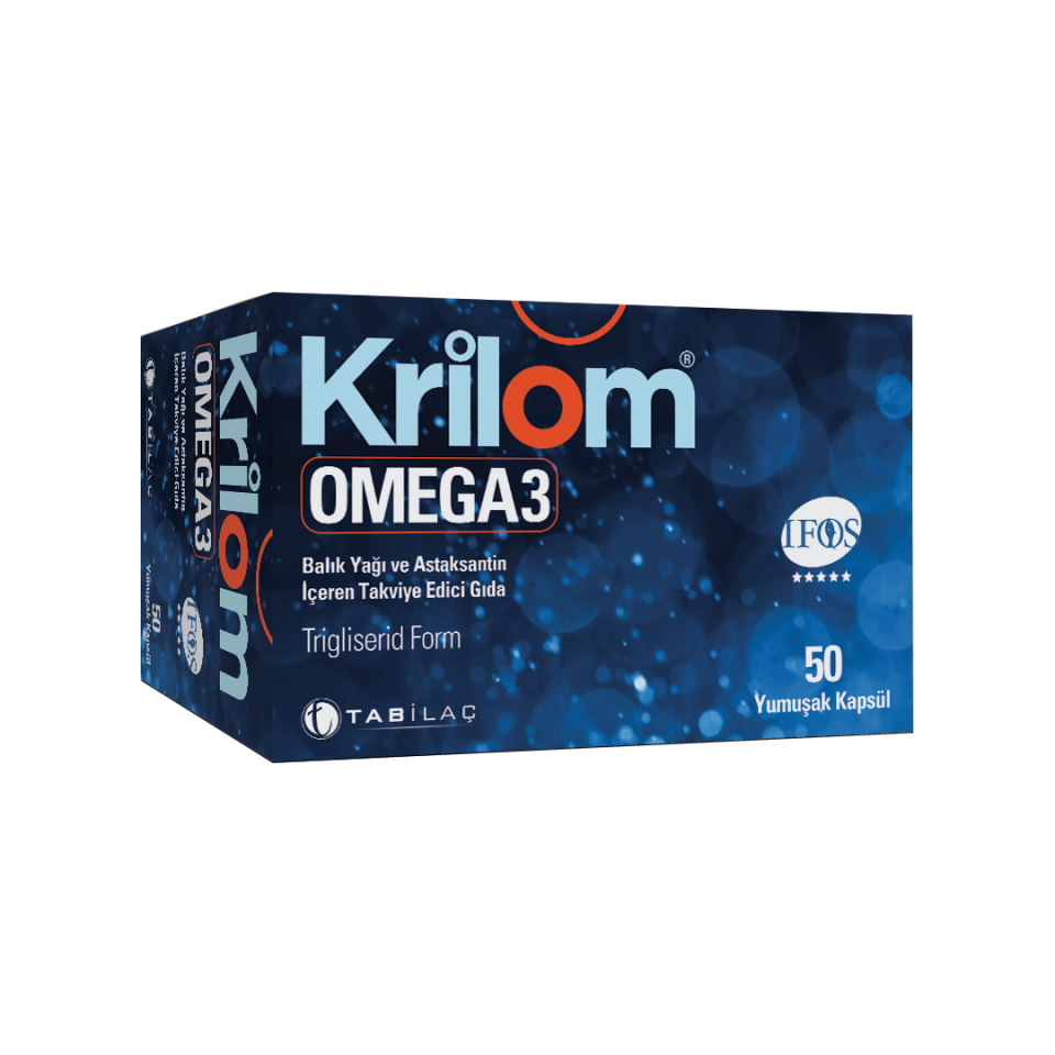 Krilom Omega-3 50 Yumuşak Kapsül - (SKT: 09/2026)
