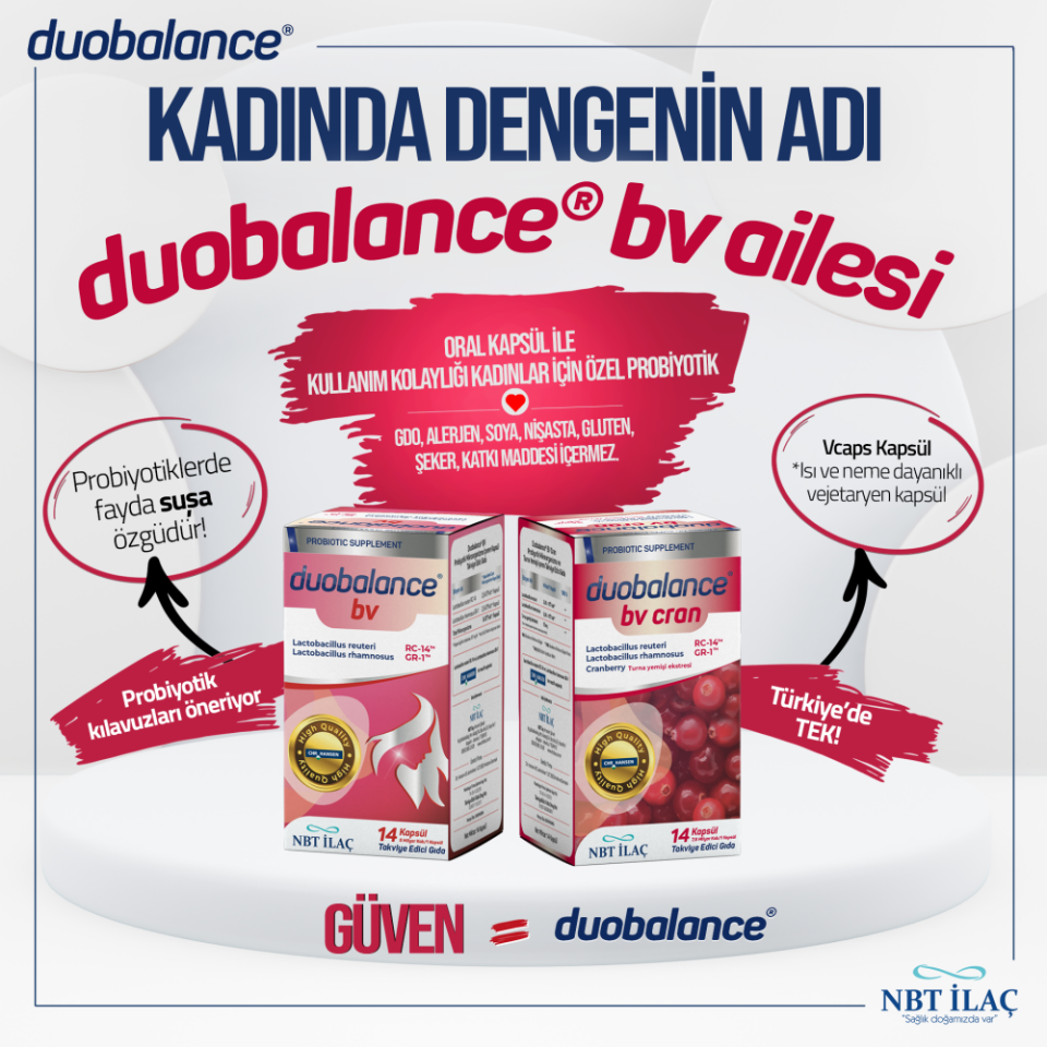 Duobalance BV Probiyotik 14 Kapsül - (SKT: 03/2027)