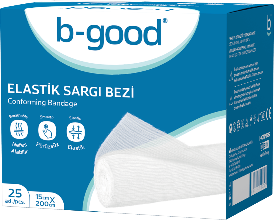 B-Good Elastik Sargı Bezi 15x200 cm Tekli - (SKT: 08/2029)