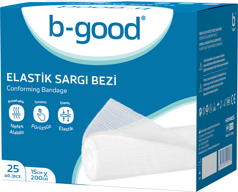 B-Good Elastik Sargı Bezi 15x200 cm Tekli - (SKT: 08/2029)
