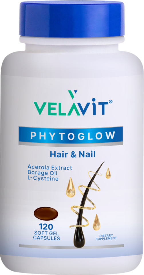 Velavit Phytoglow Hair & Nail 120 Soft Gel Capsules - 2'li Avantajlı Paket - (SKT: 08/2027)