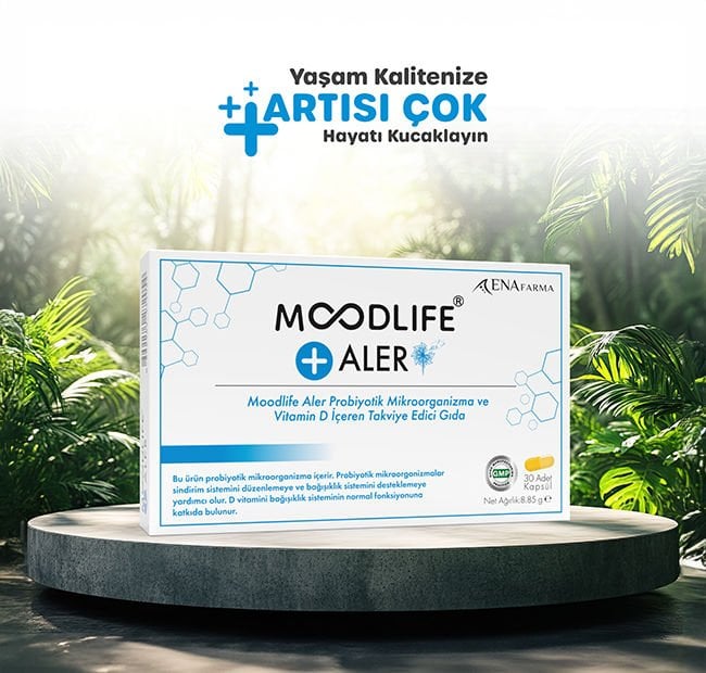 Moodlife Aler Probiyotik ve Vitamin D içeren Takviye Edici Gıda 30 Kapsül - (SKT: 09/2026)