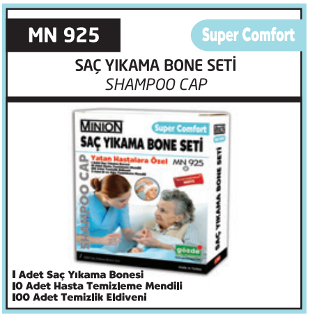Minion Süper Comfort Saç Yıkama Bone Seti
