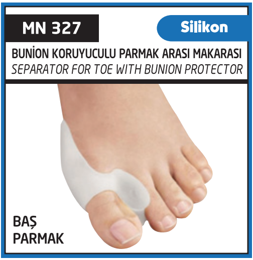 Minion MN-327 Silikon Bunion Koruyuculu Parmak Arası Makarası