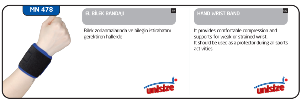 Minion MN478 El Bilek Bandajı Standart