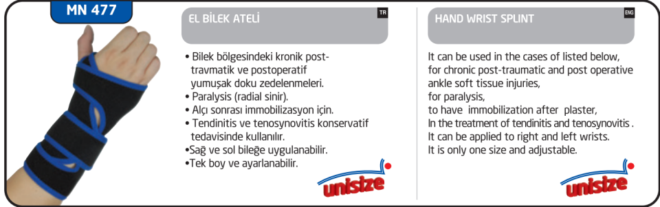 Minion MN477 El Bilek Ateli Sağ-Sol Bedensiz